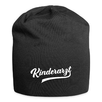 Kinderarzt Kinderärzte Pädiater Kinder-Arzt - Jersey-Beanie - Schwarz - Vorne