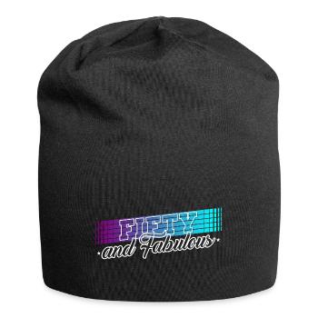 50th Birthday Gift Birthday Saying 50 Years - Jersey Beanie - black - Front