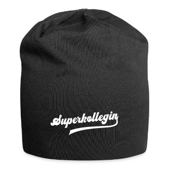 Kollegin Abschied Danke Superkollegin beste Frau - Jersey-Beanie - Schwarz - Vorne