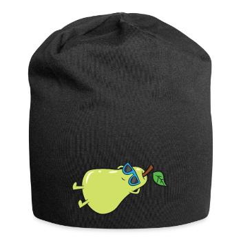 Poire - bains de soleil avec lunettes de soleil - Bonnet en jersey - noir - Devant