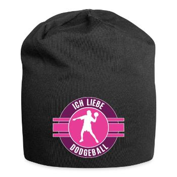 Dodgeball Dodgeballerin Spielerin Völkerball Spiel - Jersey-Beanie - Schwarz - Vorne