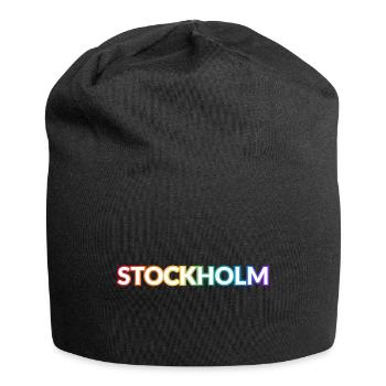 Stockholm Schweden Regenbogen LGBTQ Gay Pride - Jersey-Beanie - Schwarz - Vorne