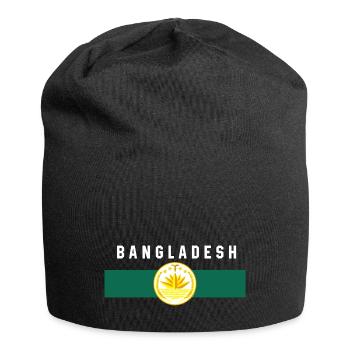Bangladesh - flag and coat of arms, water lily - Jersey Beanie - black - Front