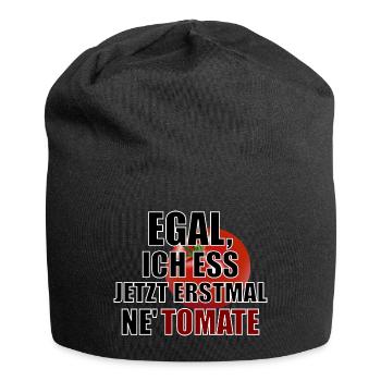 Peu importe je mange une tomate maintenant - Bonnet en jersey - noir - Devant