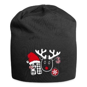 Ho Ho Ho Ugly Christmas Sweater ho hoch drei - Jersey-Beanie - Schwarz - Vorne