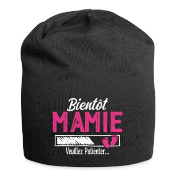 Bientôt Mamie Future Grand mère - Bonnet en jersey - noir - Devant