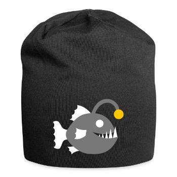 Poisson-grenouille Poisson Lanterne Graphique Mer profonde - Bonnet en jersey - noir - Devant
