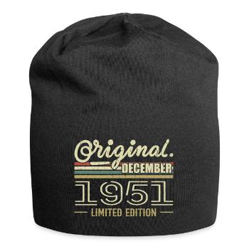 Dezember 1951 Geburtstag Dezember 1951 Dezember - Jersey-Beanie - Schwarz - Vorne