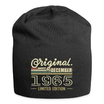 December 1965 Birthday December 1965 December - Jersey Beanie - black - Front