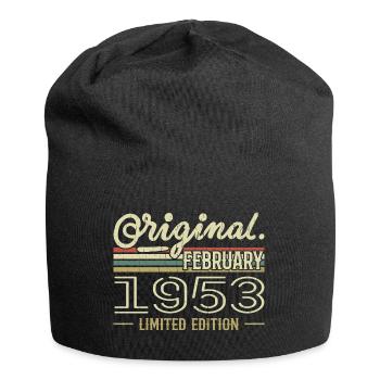 Februar 1953 Geschenk - Februar 1953 Geburtstag - Jersey-Beanie - Schwarz - Vorne