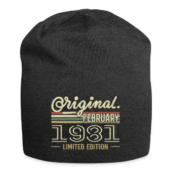 Februar 1981 - Februar 1981 Geburtstagsgeschenk - Jersey-Beanie - Anthrazit - Vorne
