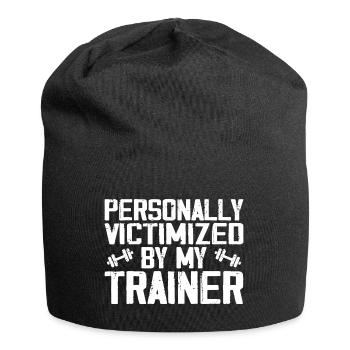 Personally Victimized By My Trainer, Funny Fitness - Jersey Beanie - black - Front