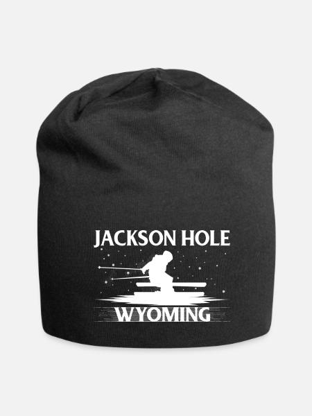 Jackson Hole Wyoming Skiing T Shirt Ski Gift Tee - Jersey-Beanie - Schwarz