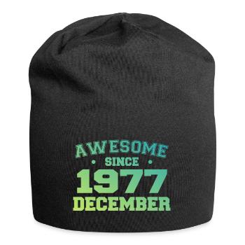 Birthday December 1977 - Gift December 1977 - Jersey Beanie - black - Front
