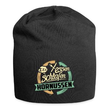 Sport Design Hornussen RAHMENLOS Geschenk Hobby - Jersey-Beanie - Schwarz - Vorne