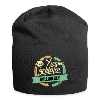 Sport Design Rollhockey RAHMENLOS Geschenk Hobby - Jersey-Beanie - Schwarz - Vorne