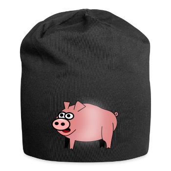 barbecue grill barbecue hamburger bacon bifteck sauver - Bonnet en jersey - noir - Devant