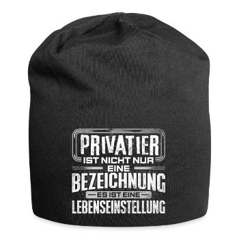 PRIVATIER - Leben - Jersey-Beanie - Schwarz - Vorne