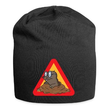 taupe - Bonnet en jersey - noir - Devant