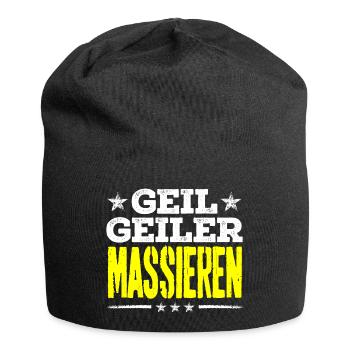 massieren - geil - Jersey-Beanie - Schwarz - Vorne