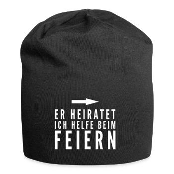 Junggesellenabschied T-Shirt - Jersey-Beanie - Schwarz - Vorne