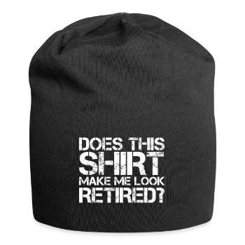 Retired Shirt - Retirement Gift - Jersey Beanie - black - Front