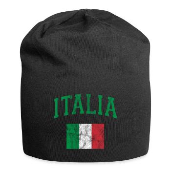 Italia Chemise Italie Drapeau Chemise Italien - Bonnet en jersey - noir - Devant