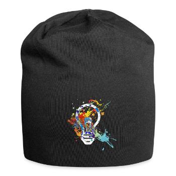 Light Bulb Shirt Gift Color Spot Electrician - Jersey Beanie - black - Front