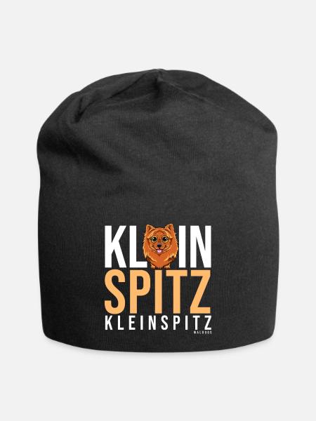Kleinspitz - Jersey-Beanie - Schwarz