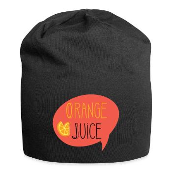 Orangen Saft Geschenk - Jersey-Beanie - Schwarz - Vorne
