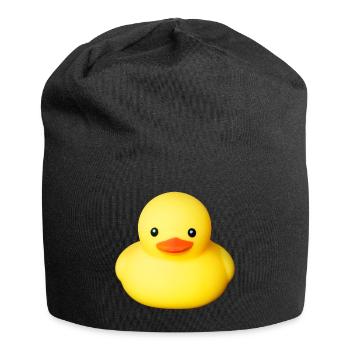 Cute yellow rubber duck - Jersey Beanie - black - Front