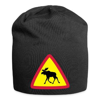 Elk warning 3clr - Jersey Beanie - black - Front