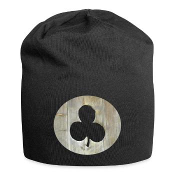 Kleeblatt - Jersey-Beanie - Schwarz - Vorne