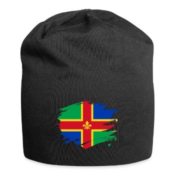 Lincolnshire Flag Paint Splatter Design - Jersey Beanie - black - Front