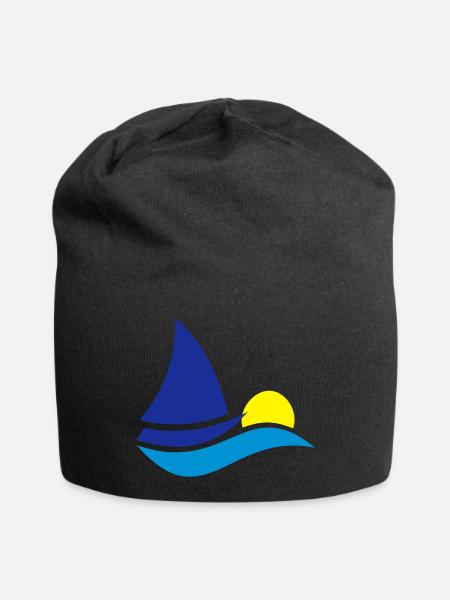 segelboot - Jersey-Beanie - Schwarz