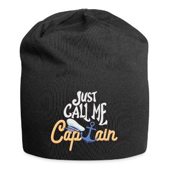 Capitaine - Appelez-moi juste capitaine - Bateau - Bonnet en jersey - noir - Devant