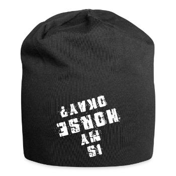 Horsepire Is my horse okay? - Jersey Beanie - black - Front