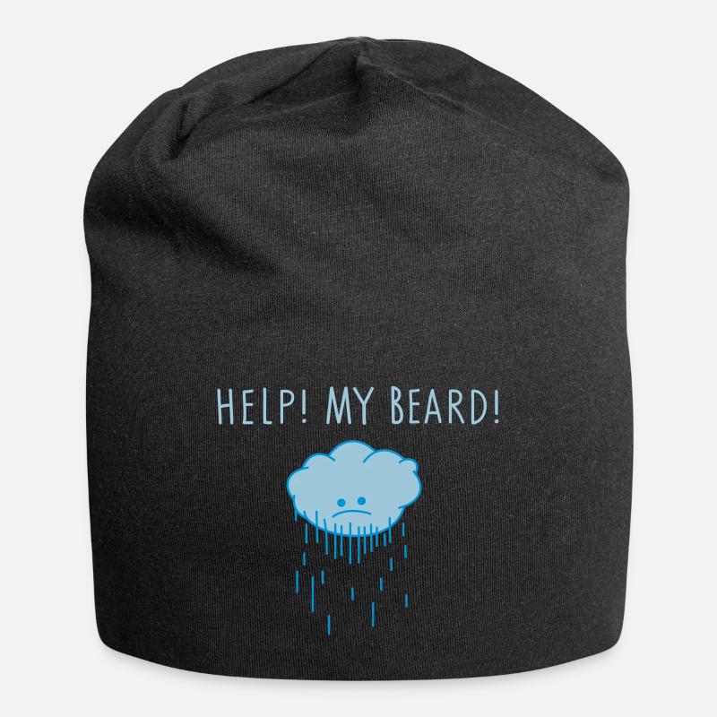 help (b) - Jersey Beanie - black