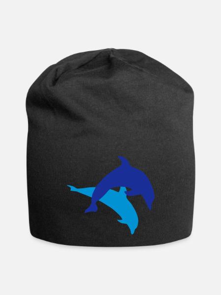 Delfine - Jersey-Beanie - Schwarz