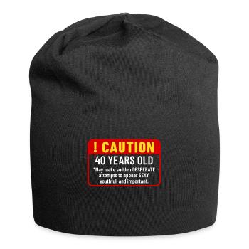 40th Birthday Gift Funny Bday 40 Year Old 40 Years - Jersey-Beanie - Schwarz - Vorne