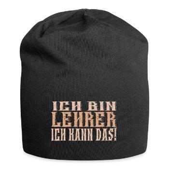 Ich bin Lehrer - Jersey-Beanie - Schwarz - Vorne
