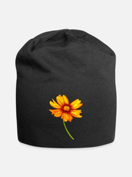fleur - Bonnet en jersey - noir
