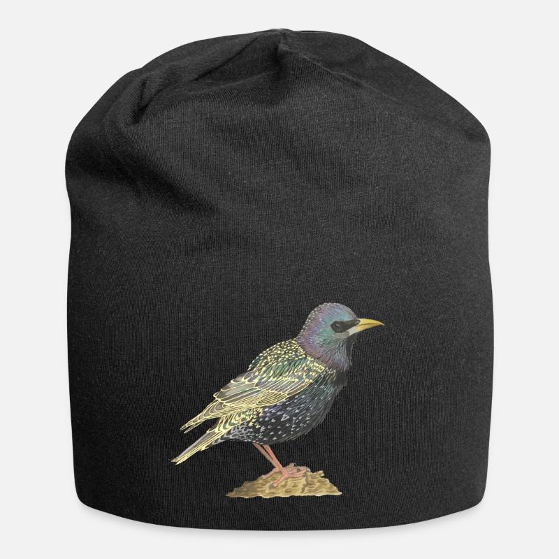 Étourneau sansonnet - Bonnet en jersey - noir