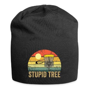 VINTAGE DISC GOLF ARBRE STUPIDE - Bonnet en jersey - noir - Devant