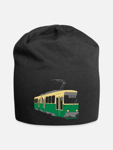 Helsinki Straßenbahn - Jersey-Beanie - Schwarz