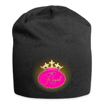 ROYAL Krone Gold Pink - Jersey-Beanie - Schwarz - Vorne