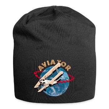 Pilot von Flugzeugen - Jersey-Beanie - Schwarz - Vorne