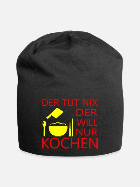 Koch kochen backen - Jersey-Beanie - Schwarz