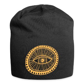 Magisches Auge - Jersey-Beanie - Schwarz - Vorne
