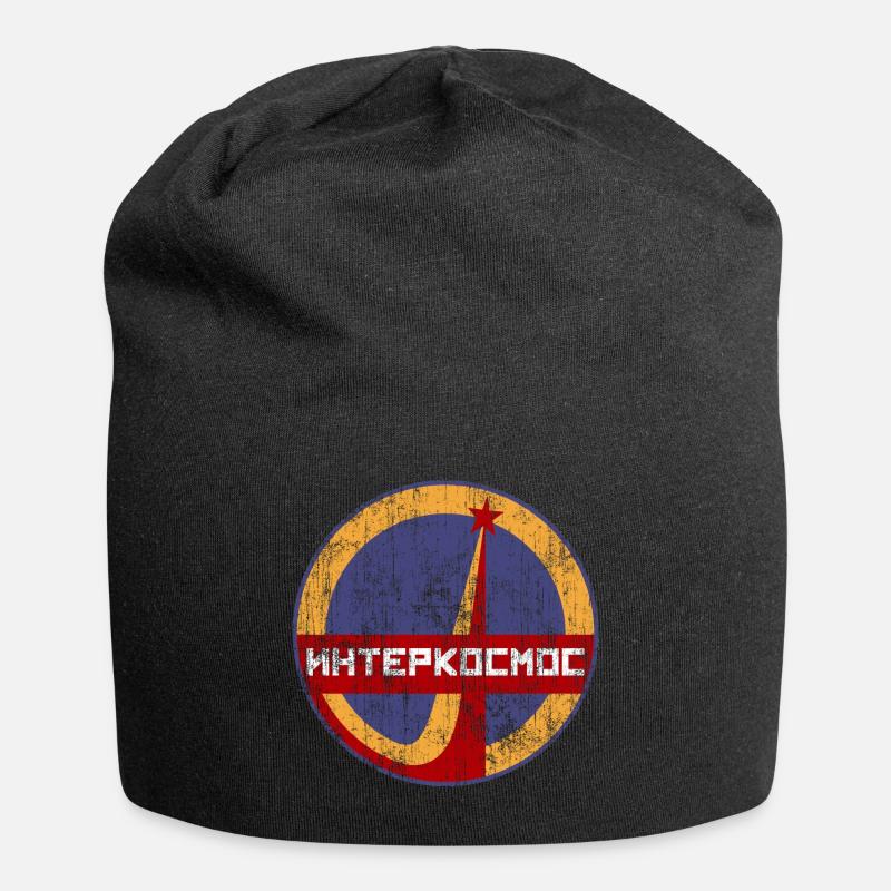 Interkosmos Logo Russische Armee Astronautenarmee - Jersey-Beanie - Schwarz
